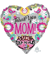 29" Thank You Mom Jumbo Sing-A-Tune Foil Balloon