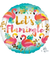 18" Let's Flamingle Foil Balloon