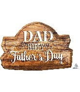 28" Happy Father's Day Wood Marquee Foil Balloon
