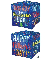 15" Awesome Dad UltraShape Cubez Foil Balloon