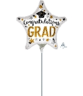 9" Congratulations Grad Star Airfill Only Foil Balloon
