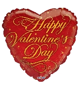 18" Valentine's Gold Letters Foil Balloon
