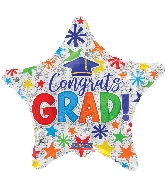 18" Congrats Grad! Star Foil Balloon