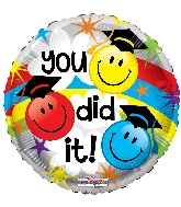 18" You Did It Smilies Foil Balloon