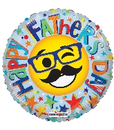 18" Happy Father's Day Smiley GelliBean Foil Balloon