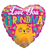 18" Love You Grandma Bear Foil Balloon