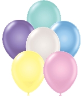 11" Pearl Pearl Assorted Tuftex Latex Balloons 100 Per Bag