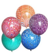 18" Peacock Balloon Latex Balloon (Assorted 5 Colors)