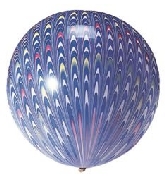 18" Peacock Balloon Latex Balloon Blue (5 Count)
