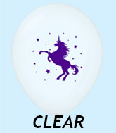 11" Unicorn Latex Balloons (25 Count) Clear
