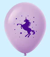 11" Unicorn Latex Balloons 25 Count Lavender