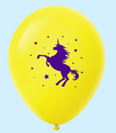 11" Unicorn Latex Balloons 25 Count Yellow