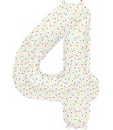 16" Airfill Only Number 4 Sprinkles Foil Balloon