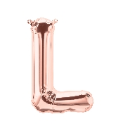 16" Northstar Brand Airfill Only Letter L - Rose Gold Letter Foil Balloon