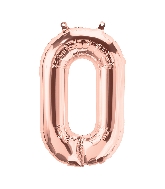 16" Northstar Brand Airfill Only Letter O - Rose Gold Letter Foil Balloon