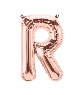 16" Northstar Brand Airfill Only Letter R - Rose Gold Letter Foil Balloon