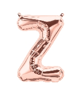 16" Northstar Brand Airfill Only Letter Z - Rose Gold Letter Foil Balloon