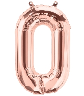 16" Northstar Brand Airfill Only Number 0 - Rose Gold Number Foil Balloon