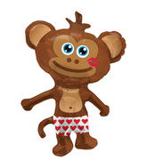 14" Hunky Monkey Airfill Balloon Includes Cup and Stick.