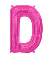 34" Northstar Brand Packaged Letter D - Magenta Foil Balloon