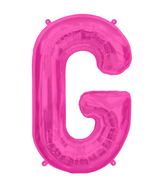 34" Northstar Brand Packaged Letter G - Magenta Foil Balloon