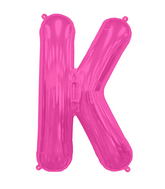 34" Northstar Brand Packaged Letter K - Magenta Foil Balloon