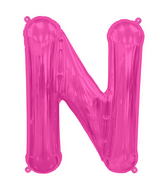 34" Northstar Brand Packaged Letter N - Magenta Foil Balloon