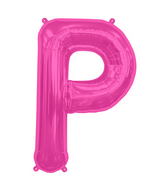 34" Northstar Brand Packaged Letter P - Magenta Foil Balloon