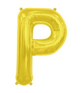 34" Northstar Brand Packaged Letter P - Gold Foil Balloon