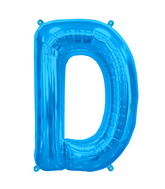 34" Northstar Brand Packaged Letter D - Blue Foil Balloon