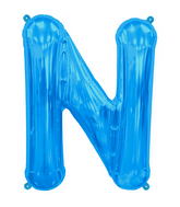 34" Northstar Brand Packaged Letter N - Blue Foil Balloon