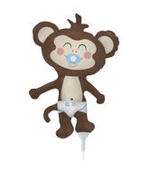14" Airfill Only Self Sealing Balloon Baby Boy Monkey