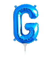 16" Airfill Only Self Sealing 16" Letter G - Blue Foil Balloon