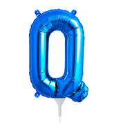 16" Airfill Only Self Sealing 16" Letter Q - Blue Foil Balloon