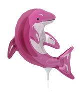 14" Airfill Self Sealing Pink Dolphin