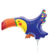 14" Tiny Toucan Airfill Balloon Includes Cup and Stick.
