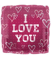 18" Foil Balloon Plaid Love