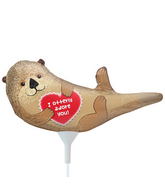 14" Airfill Only Self Sealing Otterly Adore You Foil Balloon