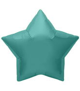 9" Airfill Only Northstar Brand Teal Star Foil Balloon