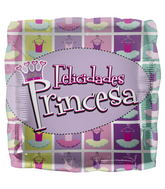 18" Foil Balloon Felicidades Princesa Crown (Spanish)