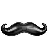 38" Foil Balloon Mustache Black