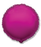 9" Airfill Only Magenta Circle Foil Balloon