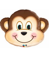 35" Mischievous Monkey Jumbo Packaged Mylar Balloon