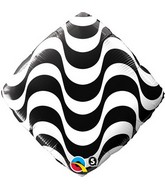 18" Copacabana Patterns Packaged Zebra Foil Balloon