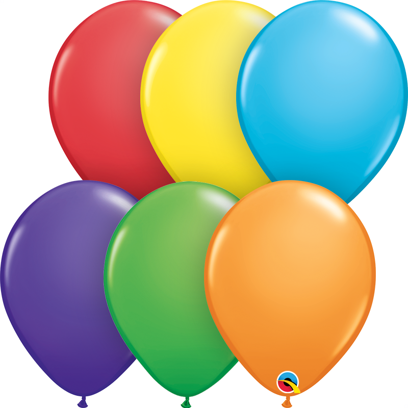 25 Packs of 10 Qualatex Rainbow Colours 11/" Latex Balloons 50 or 100
