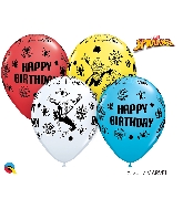 11" Assorted Spiderman Birthday (25 Count) Latex Balloons