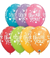 11" Festive Assorted 50CT Thank You Dots Latex Balloons