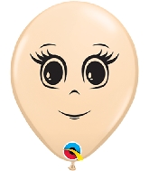 5" Blush (100 Count) Feminine Face Latex Balloons