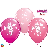 11" Disney Minnie Latex Balloons (25 Per Bag)