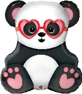 32" Lovestruck Panda Bear Foil Balloon